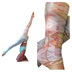 VTG NIYAMA SOL Live Laugh Love XS dandelion endless leggings